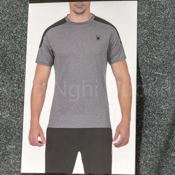 Spyder Other - Spyder Men's Active short Sleeve Tee T-Shirt ProWeb‎ GRAY